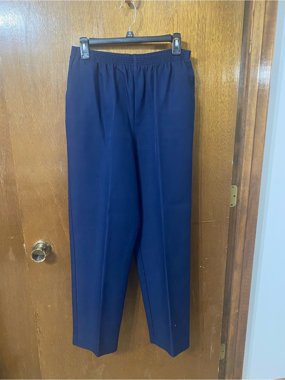 Alfred Dunner Navy Straight-Leg Dress Pants
